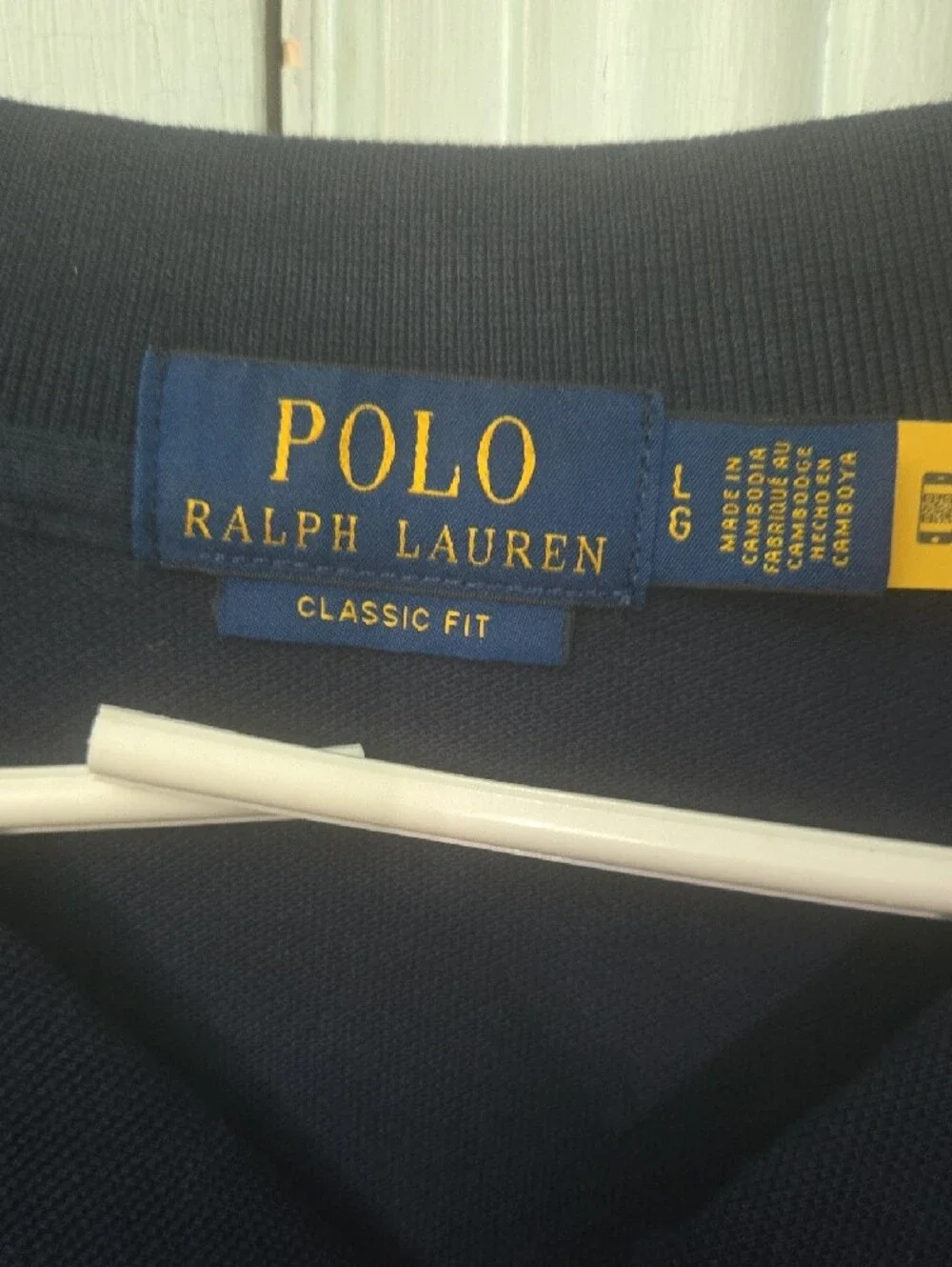 Ralph Lauren Navy Polo with Gold Logo